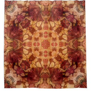 art nouveau geometric ornamental vintage pattern i shower curtain
