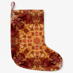 art nouveau geometric ornamental vintage pattern i small christmas stocking