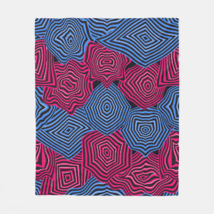 Art Nouveau Geometric Pattern Fleece Blanket
