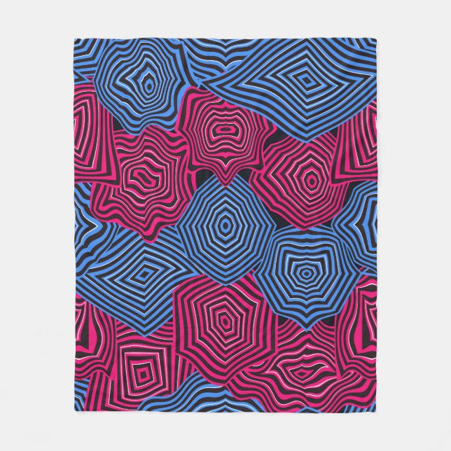 Art Nouveau Geometric Pattern  Fleece Blanket (Front)