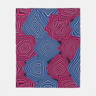 Art Nouveau Geometric Pattern Fleece Blanket