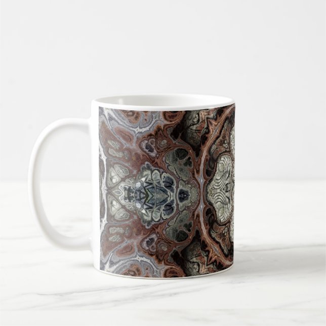Art nouveau geometric vintage pattern  coffee mug (Left)