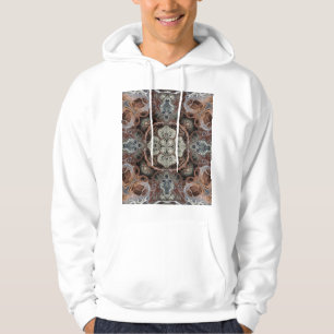 Art nouveau geometric vintage pattern hoodie