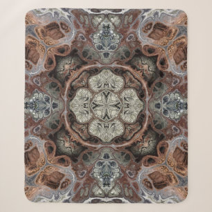 Art nouveau geometric vintage pattern sherpa blanket