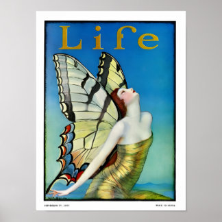 Art nouveau girl poster