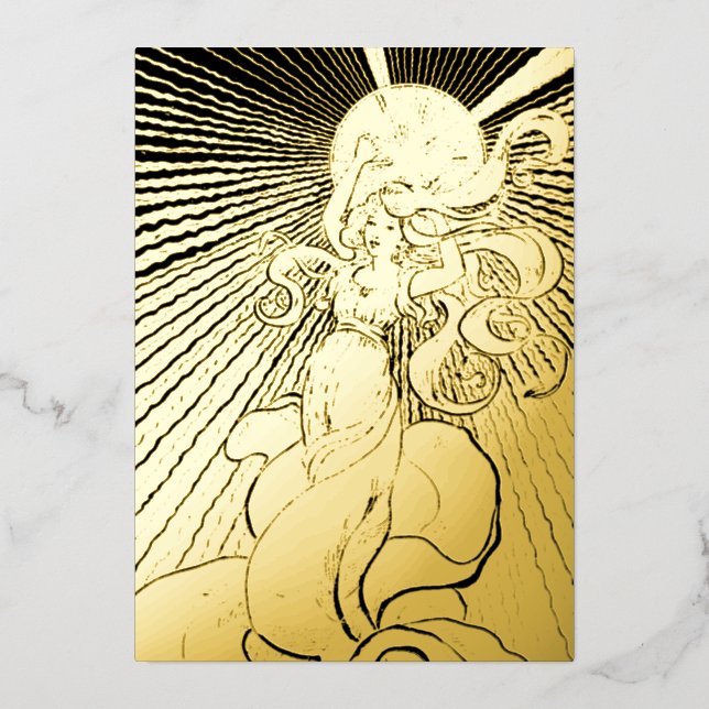 Art Nouveau Girl With Shining Star Quinceañera (Front)