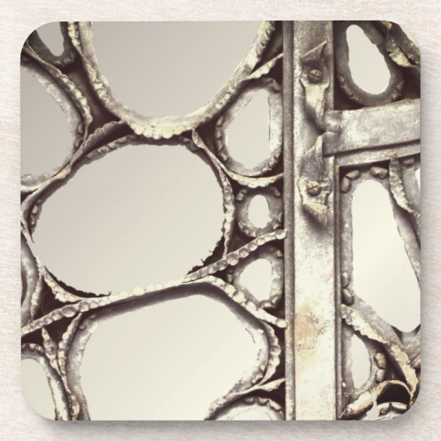Art nouveau glass and metal work coaster (Front)