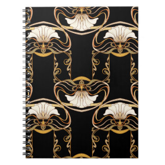 Art Nouveau: Gold Black Notebook