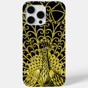 Art Nouveau Gold Peacock iPhone 15 Pro Max Case