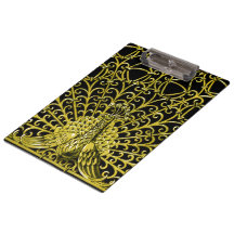 Art Nouveau Gold Peacock