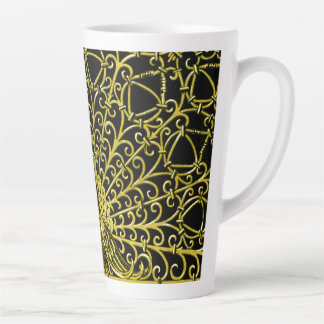 Art Nouveau Gold Peacock Latte Mug
