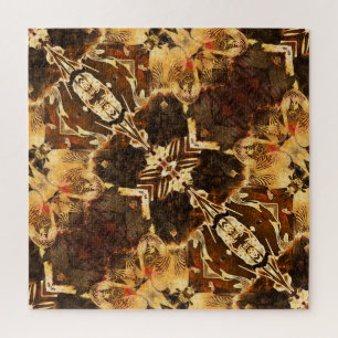 Art Nouveau: Golden Brown Vintage Jigsaw Puzzle