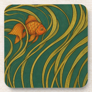 Art Nouveau Goldfish  Coaster