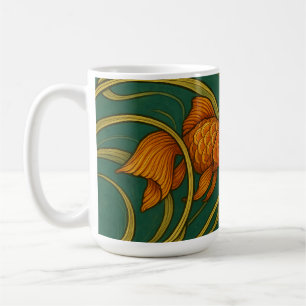 Art Nouveau Goldfish Coffee Mug