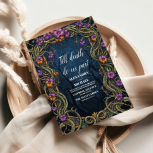 Art Nouveau Gothic Halloween Wedding Invitation