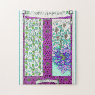Art nouveau Grapevine floral vintage Jigsaw Puzzle