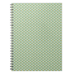 Art Nouveau Green Buttercup floral wallpaper Notebook
