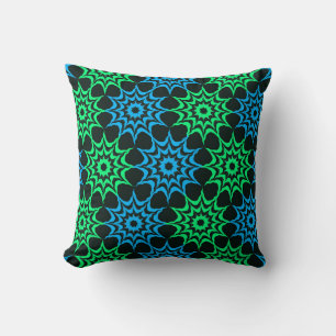 Art Nouveau Hex Star Pattern Cushion
