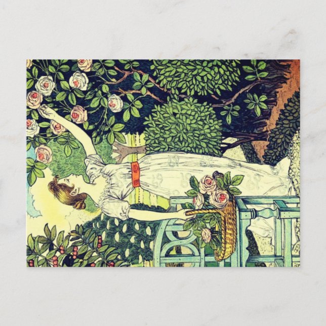 Art Nouveau  Holiday Postcard (Front)