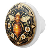 Art Nouveau Honey Bee Ceramic Knob (Right)