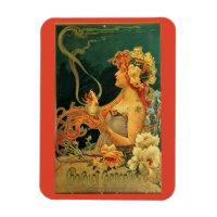 Art nouveau hot chocolate floral advertisement 