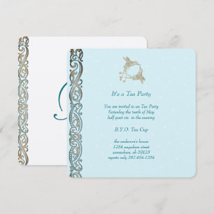 Art Nouveau Hummingbird Tea Party Invitations