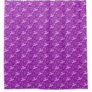 Art Nouveau Ikat - Orchid and Purple Shower Curtain