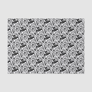 Art Nouveau Ikat - White and Black Tissue Paper
