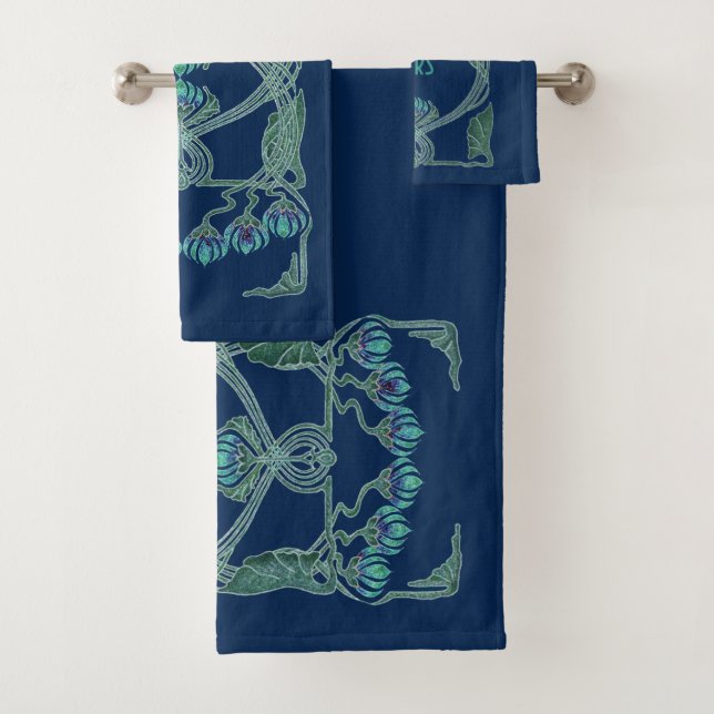 Art Nouveau Inspiration I Bathroom Towel set (Insitu)