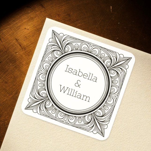 Art Nouveau Inspired Couple's Name Labels (Creator Uploaded)