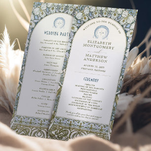 Art Nouveau Inspired Vintage Wedding Program