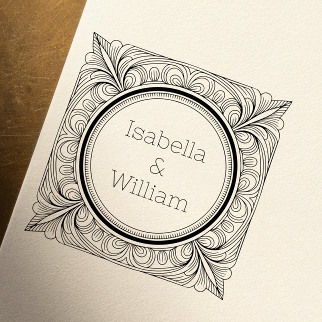 Art Nouveau Inspired Wooden Name Stamp (Creator Uploaded)