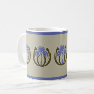 Art Nouveau Iris Coffee Mug