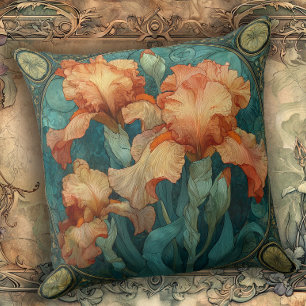 Art Nouveau Iris Enchantment  Cushion