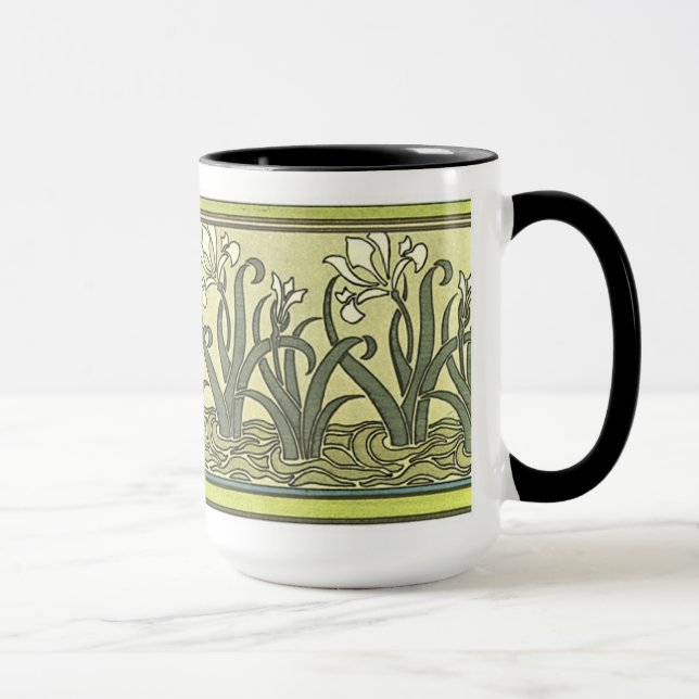 Art Nouveau Irises - Mug (Right)