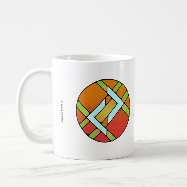 Art Nouveau Jera Rune Mug – HARVEST! (Left)