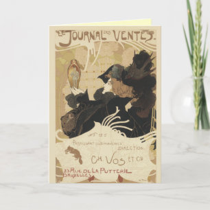 Art Nouveau Journal Greeting Card