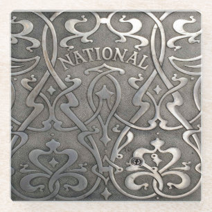 Art nouveau,jugen style,Norway,aalesund,original,m Glass Coaster