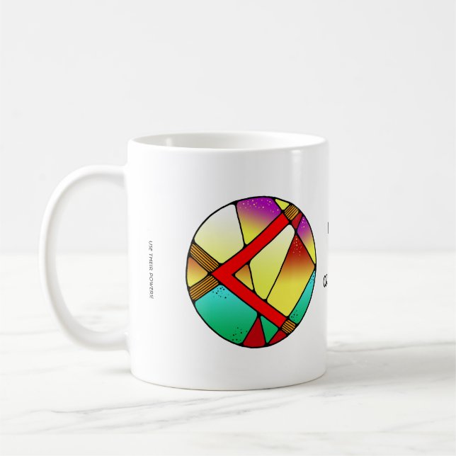 Art Nouveau Kenaz Rune Mug – CREATIVITY! (Left)