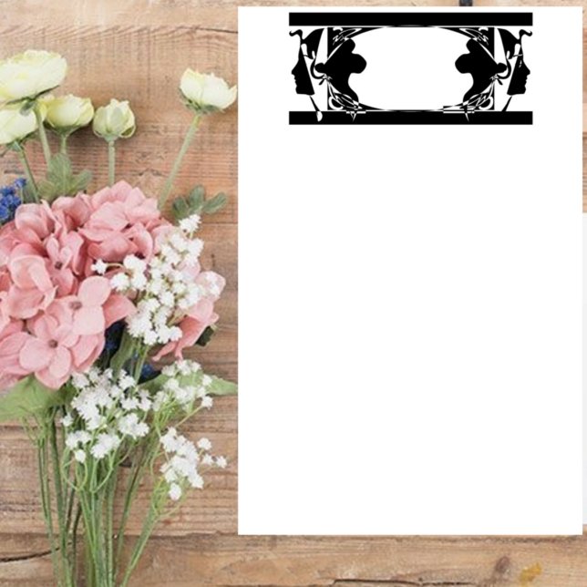 Art Nouveau Ladies Silouette Stationery (Creator Uploaded)