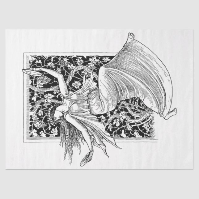 Art Nouveau Lady 18 Decoupage Tissue Paper (Front)