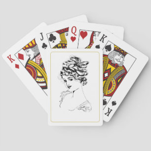Art Nouveau Lady 1917 Fine Art  Playing Cards
