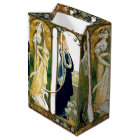 Art Nouveau Lady Bird Swan Peacock Floral Gift Bag