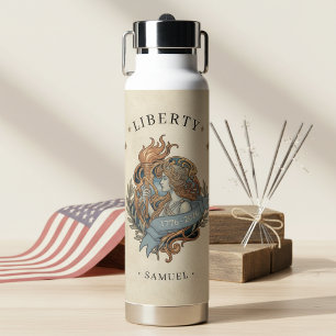 Art Nouveau Lady Liberty USA 250 Motif ID1303 Water Bottle