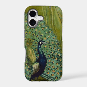 Art Nouveau Lady & Peacock Vintage Illustration 