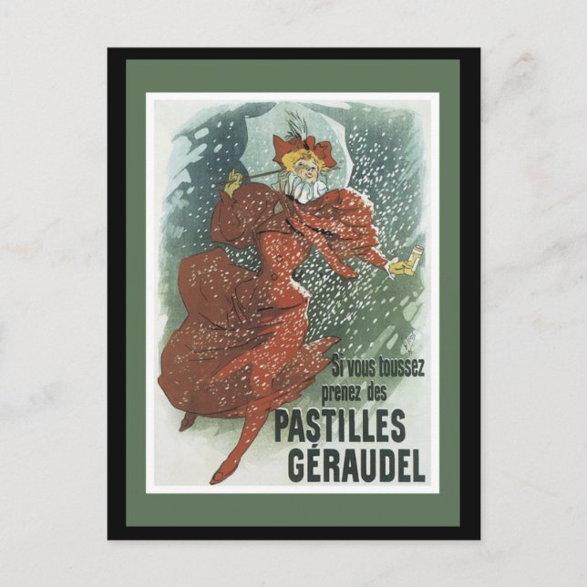 Art Nouveau Lady Postcard (Front)