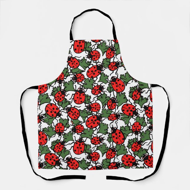 Art Nouveau Ladybug Insects Pattern Apron (Front)
