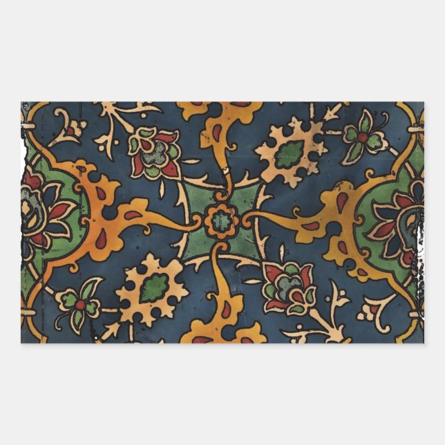 Art Nouveau l'Art Arabic Rectangular Sticker (Front)