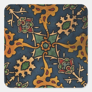Art Nouveau l'Art Arabic Square Sticker