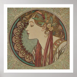 Art Nouveau ~ Laurel by Alphonse Mucha Poster